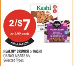 Shoppers Drug Mart HEALTHY CRUNCH or KASHI GRANOLA BARS offer