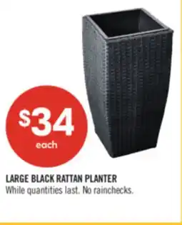 Shoppers Drug Mart LARGE BLACK RATTAN PLANTER offer