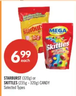 Shoppers Drug Mart STARBURST (320g) or SKITTLES (235g - 320g) CANDY offer