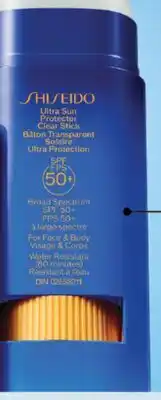 Shoppers Drug Mart Shiseido Ultra Sun Protector Clear Stick SPF 50+ offer