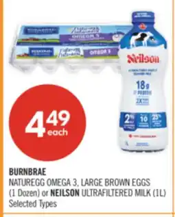 Shoppers Drug Mart BURNBRAE NATUREGG OMEGA 3, LARGE BROWN EGGS (1 Dozen) or NEILSON ULTRAFILTERED MILK (1L) offer