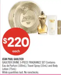 Shoppers Drug Mart JEAN PAUL GAULTIER GAULTIER DIVINE 3-PIECE FRAGRANCE SET offer