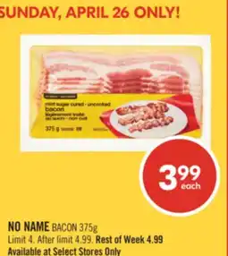 Shoppers Drug Mart NO NAME BACON offer