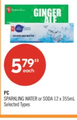 Shoppers Drug Mart PC SPARKLING WATER or SODA offer