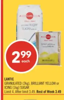 Shoppers Drug Mart LANTIC GRANULATED (2kg), BRILLIANT YELLOW or ICING (1kg) SUGAR offer