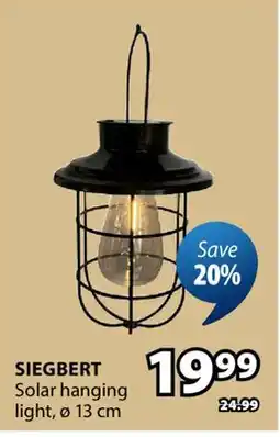 JYSK SIEGBERT Solar hanging light offer