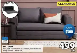 JYSK SKILLEBEKK Sofa bed Seater offer
