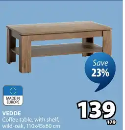 JYSK VEDDE Coffee table, with shelf, wild-oak offer