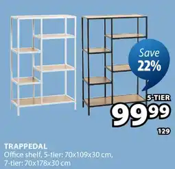 JYSK TRAPPEDAL Office shelf, 5-tier offer