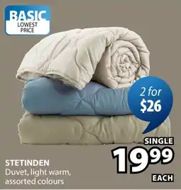 JYSK STETINDEN Duvet offer