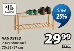 JYSK VANDSTED 2-tier shoe rack offer