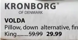 JYSK VOLDA Pillow, down alternative, firm King offer