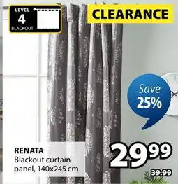 JYSK RENATA Blackout curtain panel offer