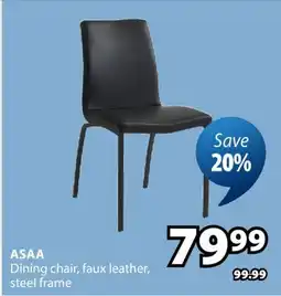 JYSK ASAA Dining chair, faux leather, steel frame offer