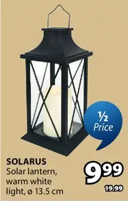 JYSK SOLARUS Solar lantern, warm white light offer