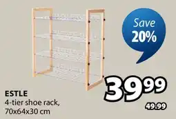 JYSK ESTLE 4-tier shoe rack offer
