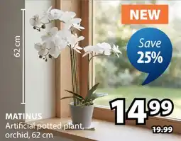 JYSK MATINUS Artificial potted plant, orchid offer