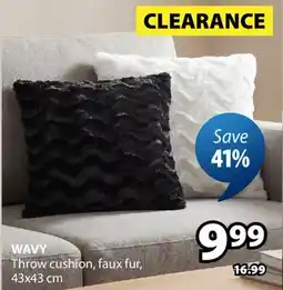 JYSK WAVY Throw cushion, faux fur offer