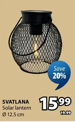 JYSK SVATLANA Solar lantern offer