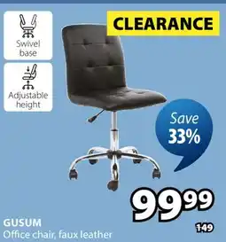 JYSK GUSUM Office chair faux offer