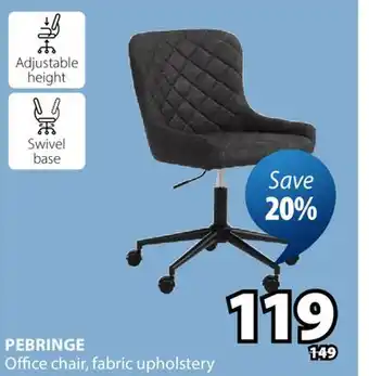 JYSK PEBRINGE Office chair offer