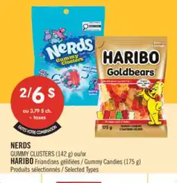Pharmaprix NERDS GUMMY CLUSTERS (142 g) or HARIBO Gummy Candies (175 g) offer