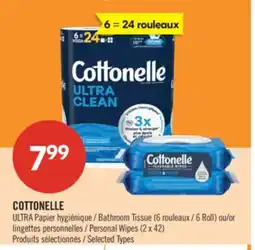 Pharmaprix COTTONELLE ULTRA Bathroom Tissue (6 Roll) or Personal Wipes (2 x 42) offer