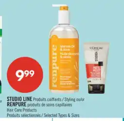 Pharmaprix STUDIO LINE Styling products or RENPURE hair care products offer