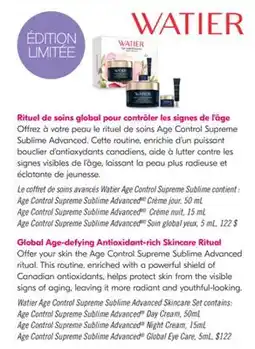 Pharmaprix WATIER Age Control Supreme Sublime Advanced Global Eye Care offer