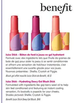 Pharmaprix Benefit Juice Stick Dewy Gel Blus offer