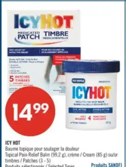 Pharmaprix ICY HOT Topical Pain Relief Balm (99.2 g), Cream (85 g) or Patches (3-5) offer