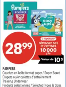 Pharmaprix PAMPERS Super Boxed or Training Underwear offer