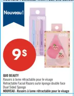 Pharmaprix QUO BEAUTY Retractable Facial Razors or Dual Sided Sponge offer