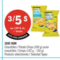 Pharmaprix NO NAME Potato Chips (200 g) or Crisps (142 g - 150 g) offer