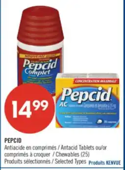 Pharmaprix PEPCID Antacid Tablets or Chewables (25) offer