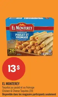 Pharmaprix EL MONTEREY Chicken & Cheese Taquitos offer
