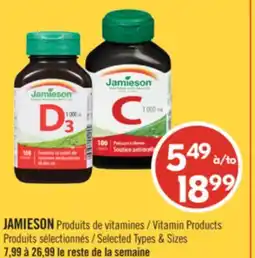 Pharmaprix JAMIESON Vitamin Products offer
