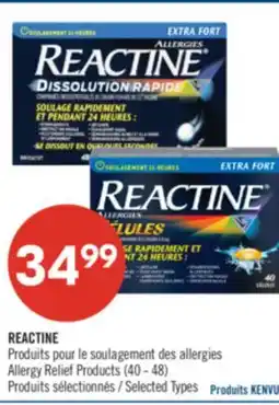 Pharmaprix REACTINE Allergy Relief Products offer