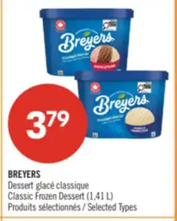 Pharmaprix BREYERS Classic Frozen Dessert (1.41 L) offer