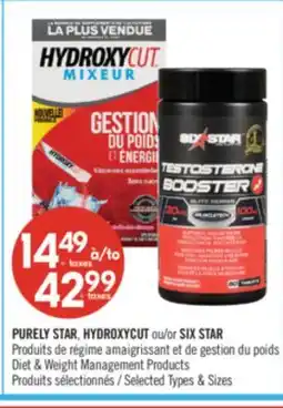 Pharmaprix PURELY STAR, HYDROXYCUT or SIX STAR Diet & Weight Management Products offer