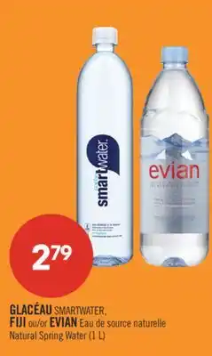 Pharmaprix GLACÉAU SMARTWATER, FIJI or Natural Spring Water (1 L) offer