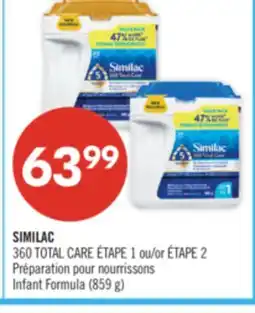 Pharmaprix SIMILAC 360 TOTAL CARE step 1 or step 2 infant formula offer