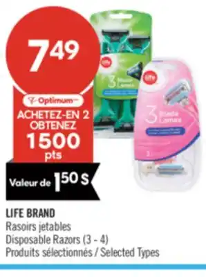 Pharmaprix LIFE BRAND Disposable Razors offer