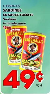 Marche Salaberry MARSHALL'S SARDINES EN SAUCE TOMATE offer