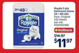 Walmart Royale 2-Ply Bathroom Tissue offer