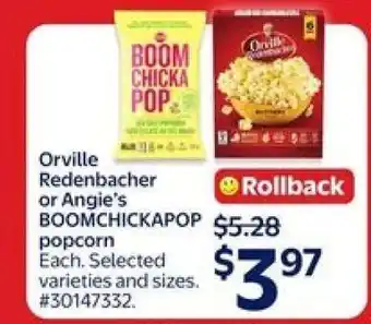 Walmart Orville Redenbacher or Angie's BOOMCHICKAPOP popcorn offer