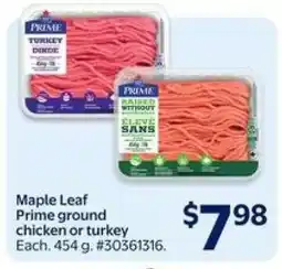 Walmart Maple Leaf Prime Ground Chicken or Turkey offer