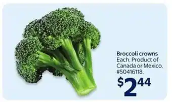 Walmart BROCCOLI CROWNS offer