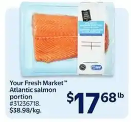 Walmart Your Fresh Market Atlantic salmon portion offer