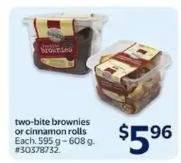 Walmart two-bite Brownies or Cinnamon Rolls offer